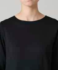 RHEAF18890 HIROKO KOSHINO(ヒロココシノ) サテンプリーツ切り替えデザインワンピース/洗える ブラック