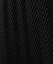 RHEAF18890 HIROKO KOSHINO(ヒロココシノ) サテンプリーツ切り替えデザインワンピース/洗える ブラック