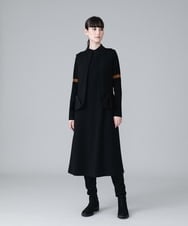 RHEAV01990 HIROKO KOSHINO(ヒロココシノ) 【日本製】折りデザインノースリーブワンピース ブラック