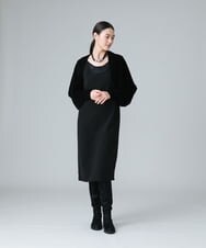 RHEAW12790 HIROKO KOSHINO(ヒロココシノ) 【日本製】Iラインスリーブレスワンピース ブラック