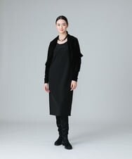 RHEAW12790 HIROKO KOSHINO(ヒロココシノ) 【日本製】Iラインスリーブレスワンピース ブラック