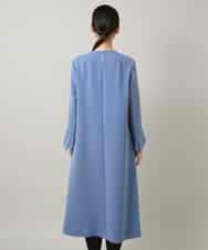 RHECD37980 HIROKO KOSHINO(ヒロココシノ) アシンメトリーカッティングドレス/日本製/洗える ブルー