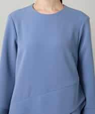 RHECD37980 HIROKO KOSHINO(ヒロココシノ) アシンメトリーカッティングドレス/日本製/洗える ブルー