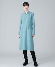 RHECV01890 HIROKO KOSHINO(ヒロココシノ) 【日本製】ハンドステッチデザインワンピース グリーン