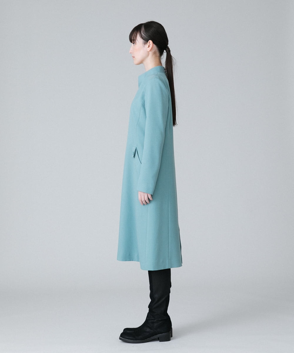 RHECV01890 HIROKO KOSHINO(ヒロココシノ) 【日本製】ハンドステッチデザインワンピース グリーン