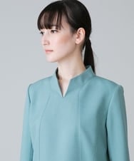 RHECV01890 HIROKO KOSHINO(ヒロココシノ) 【日本製】ハンドステッチデザインワンピース グリーン
