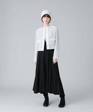 RHECV02890 HIROKO KOSHINO(ヒロココシノ) 【日本製/洗える】アシンメトリーフレアジャンパースカート ブラック