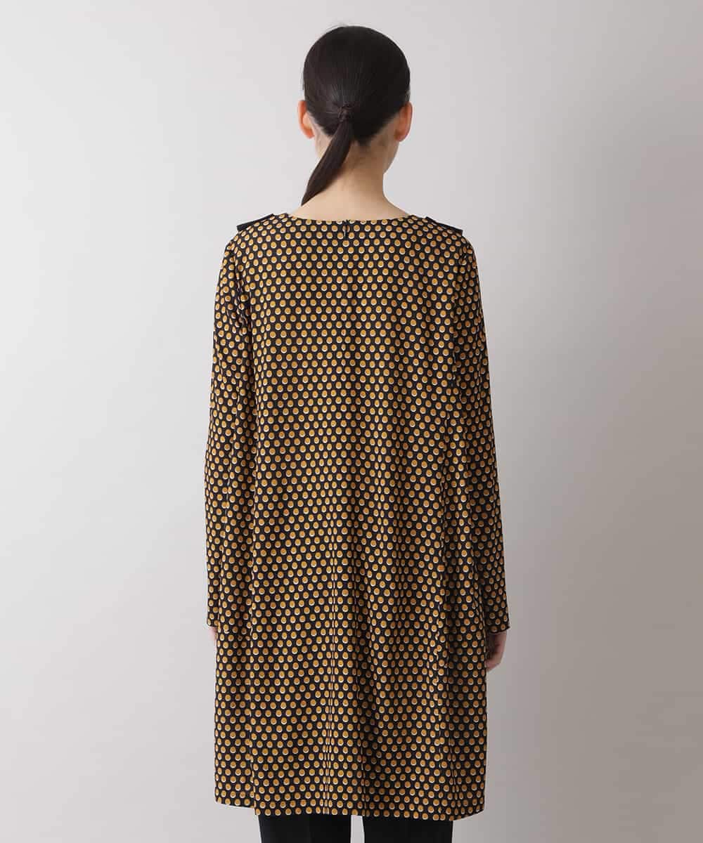 RHEES22720 HIROKO KOSHINO(ヒロココシノ) 【日本製】ドットパターンチュニック マスタード