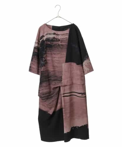 ヒロコ・コシノ(HIROKO KOSHINO) ワンピース | 通販・人気ランキング 【絶品】 ヒロココシノ☆ ブルー系 日本製 38 ワンピース 7分袖 花柄 総柄 ひざ丈ワンピース