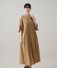 RHEHE01890 HIROKO KOSHINO(ヒロココシノ) 立体プリーツシアーワンピース /洗える ブラック