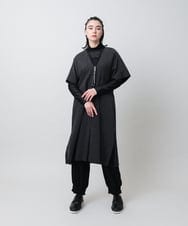 RHEHE08790 HIROKO KOSHINO(ヒロココシノ) ピンタックボーダージャカードジレ /日本製/洗える ブラック
