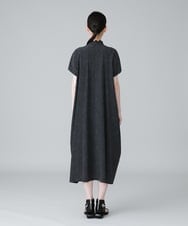 RHEHW33890 HIROKO KOSHINO(ヒロココシノ) ドットモノトーンプリントワンピース /洗える ブラック