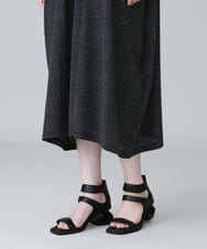 RHEHW33890 HIROKO KOSHINO(ヒロココシノ) ドットモノトーンプリントワンピース /洗える ブラック