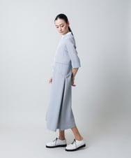 RHEIB11890 HIROKO KOSHINO(ヒロココシノ) 切り替えデザインストライプワンピース /日本製 ブルー
