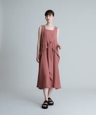 RHEIT56990 HIROKO KOSHINO(ヒロココシノ) 【日本製】バイアスプリントデザインワンピース ブラック
