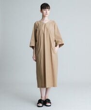 RHEIU70630 HIROKO KOSHINO(ヒロココシノ) 【日本製】ボリュームシルエットデザインワンピース ベージュ
