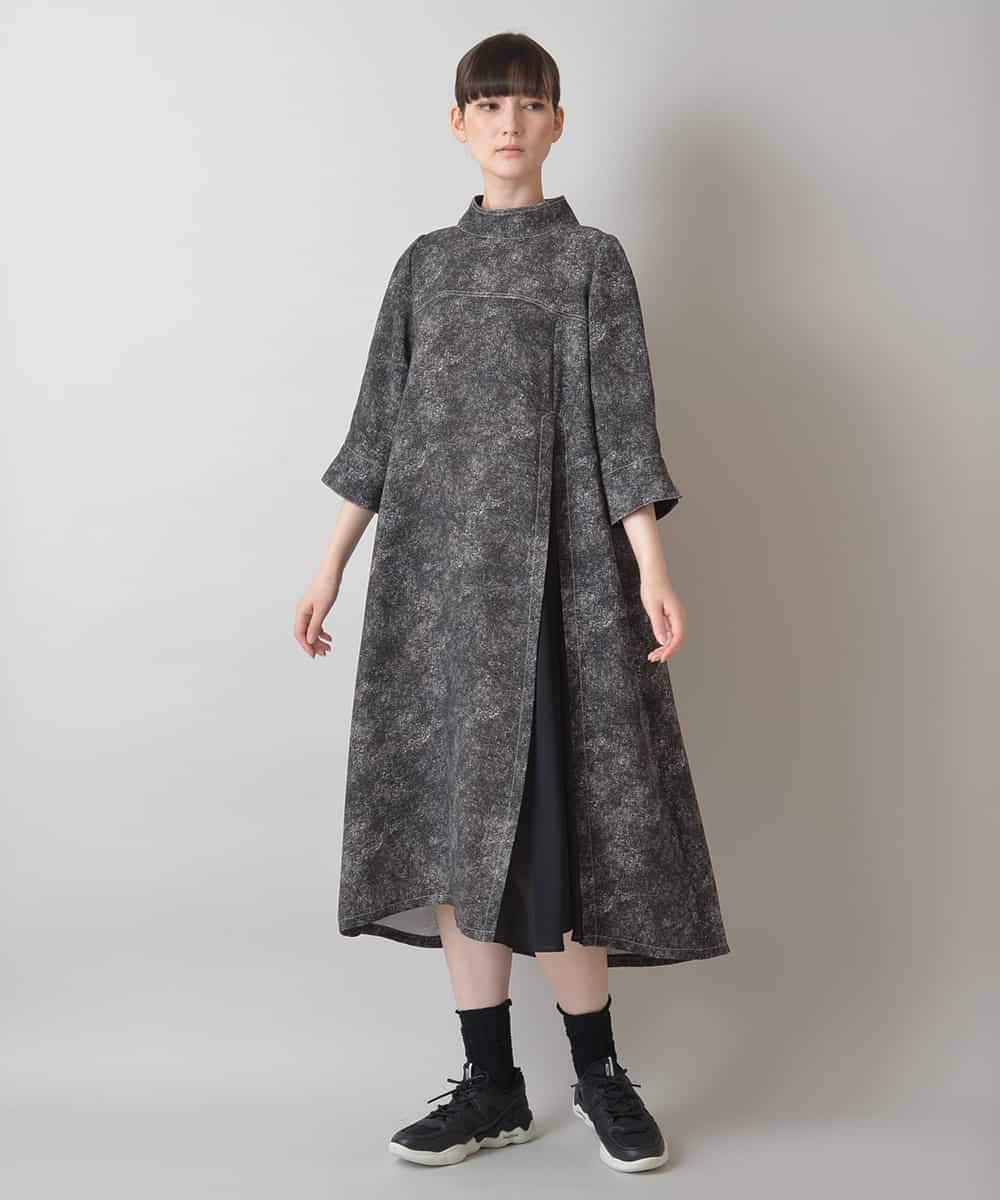 Hiroko Koshino ヒロココシノ 日本製 デニム風プリントワンピース イトキンオンラインストア