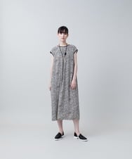 RHEJW52790 HIROKO KOSHINO(ヒロココシノ) 小付きヒョウ柄デザインワンピース /日本製/洗える ベージュ