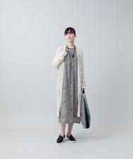 RHEJW52790 HIROKO KOSHINO(ヒロココシノ) 小付きヒョウ柄デザインワンピース /日本製/洗える ベージュ