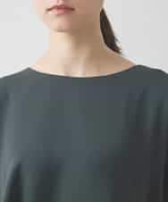RHEJX60290 HIROKO KOSHINO(ヒロココシノ) イレギュラータックドレープワンピース/洗濯機で洗える グリーン
