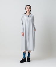 RHELD15860 HIROKO KOSHINO(ヒロココシノ) 立体カッティングワンピース /日本製/洗える ライトグレー