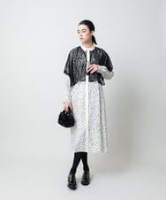 RHEWD36120 HIROKO KOSHINO(ヒロココシノ) ケープライクシャツワンピース/日本製 ベージュ