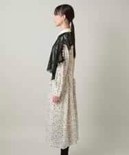 RHEWD36120 HIROKO KOSHINO(ヒロココシノ) ケープライクシャツワンピース/日本製 ベージュ