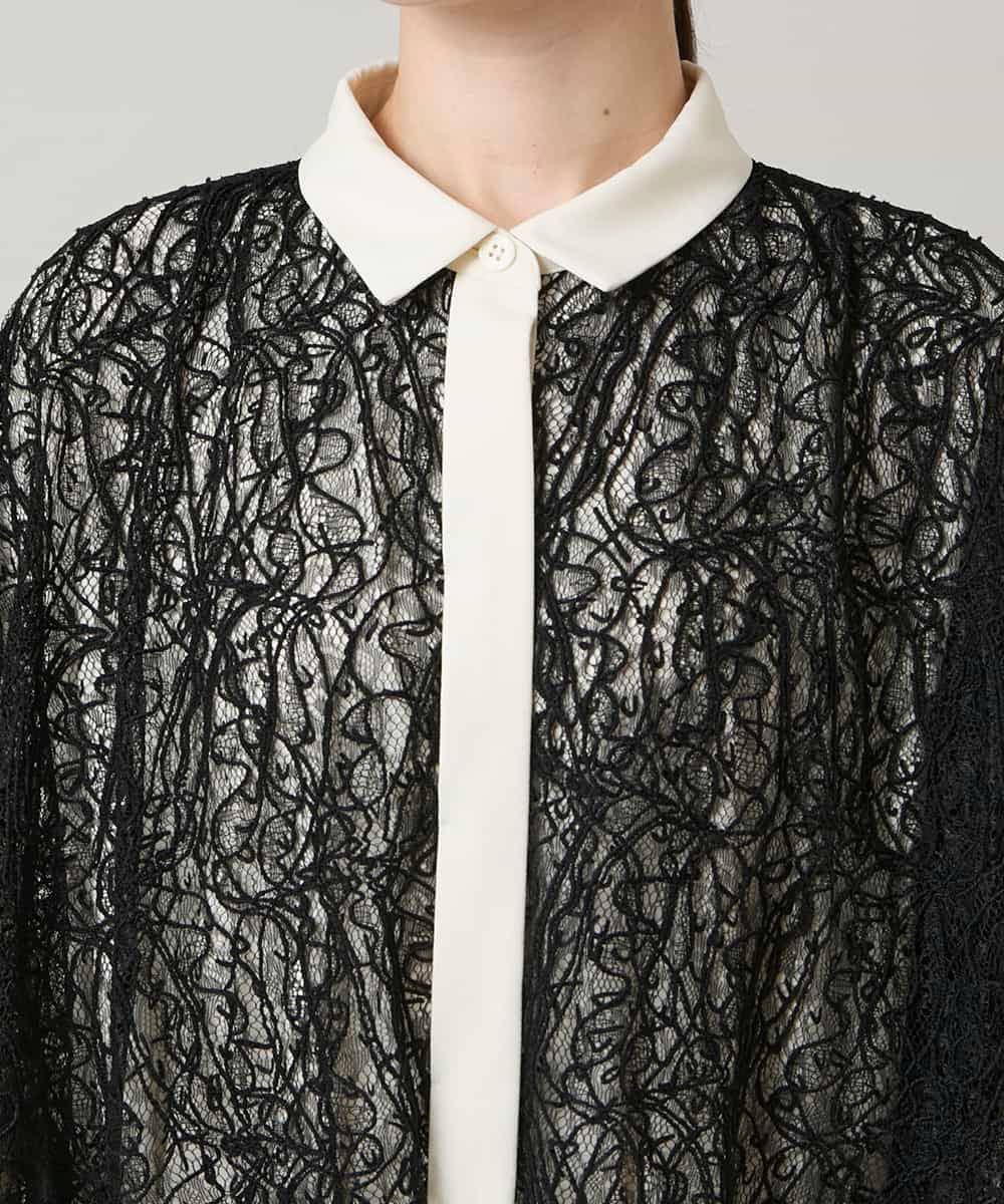 RHEWD36120 HIROKO KOSHINO(ヒロココシノ) ケープライクシャツワンピース/日本製 ベージュ