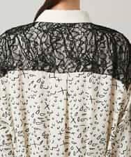 RHEWD36120 HIROKO KOSHINO(ヒロココシノ) ケープライクシャツワンピース/日本製 ベージュ