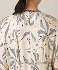 RHEXD10120 HIROKO KOSHINO(ヒロココシノ) ラインフラワーワンピース /日本製/洗える アイボリー