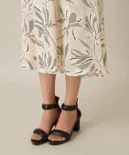 RHEXD10120 HIROKO KOSHINO(ヒロココシノ) ラインフラワーワンピース /日本製/洗える アイボリー