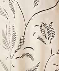 RHEXD10120 HIROKO KOSHINO(ヒロココシノ) ラインフラワーワンピース /日本製/洗える アイボリー