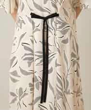 RHEXD10120 HIROKO KOSHINO(ヒロココシノ) ラインフラワーワンピース /日本製/洗える アイボリー