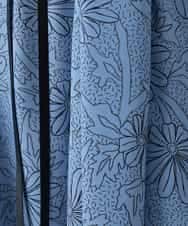 RHEXD59120 HIROKO KOSHINO(ヒロココシノ) ラインフラワードレープワンピース /日本製/洗える ライトブルー