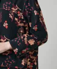 RHEYD02110 HIROKO KOSHINO(ヒロココシノ) オリエンタルアニマルプリントワンピース /日本製/洗える ブラック