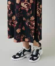 RHEYD02110 HIROKO KOSHINO(ヒロココシノ) オリエンタルアニマルプリントワンピース /日本製/洗える ブラック