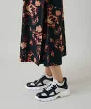 RHEYD02110 HIROKO KOSHINO(ヒロココシノ) オリエンタルアニマルプリントワンピース /日本製/洗える ブラック