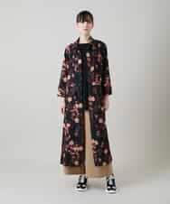 RHEYD02110 HIROKO KOSHINO(ヒロココシノ) オリエンタルアニマルプリントワンピース /日本製/洗える ブラック