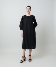 RHEYD12130 HIROKO KOSHINO(ヒロココシノ) 幾何学エンブロイダリーワンピース /洗える ブラック