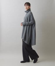 RHFAC51590 HIROKO KOSHINO(ヒロココシノ) アシンメトリーデザインニットプルオーバー /日本製 グレー