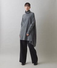 RHFAC51590 HIROKO KOSHINO(ヒロココシノ) アシンメトリーデザインニットプルオーバー /日本製 グレー