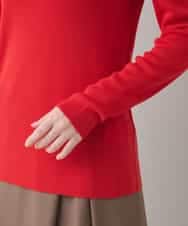 RHFAD18360 HIROKO KOSHINO(ヒロココシノ) インナーハイネックニットプルオーバー レッド