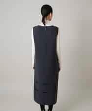 RHFAE16890 HIROKO KOSHINO(ヒロココシノ) スラッシュデザインニットワンピース グレー