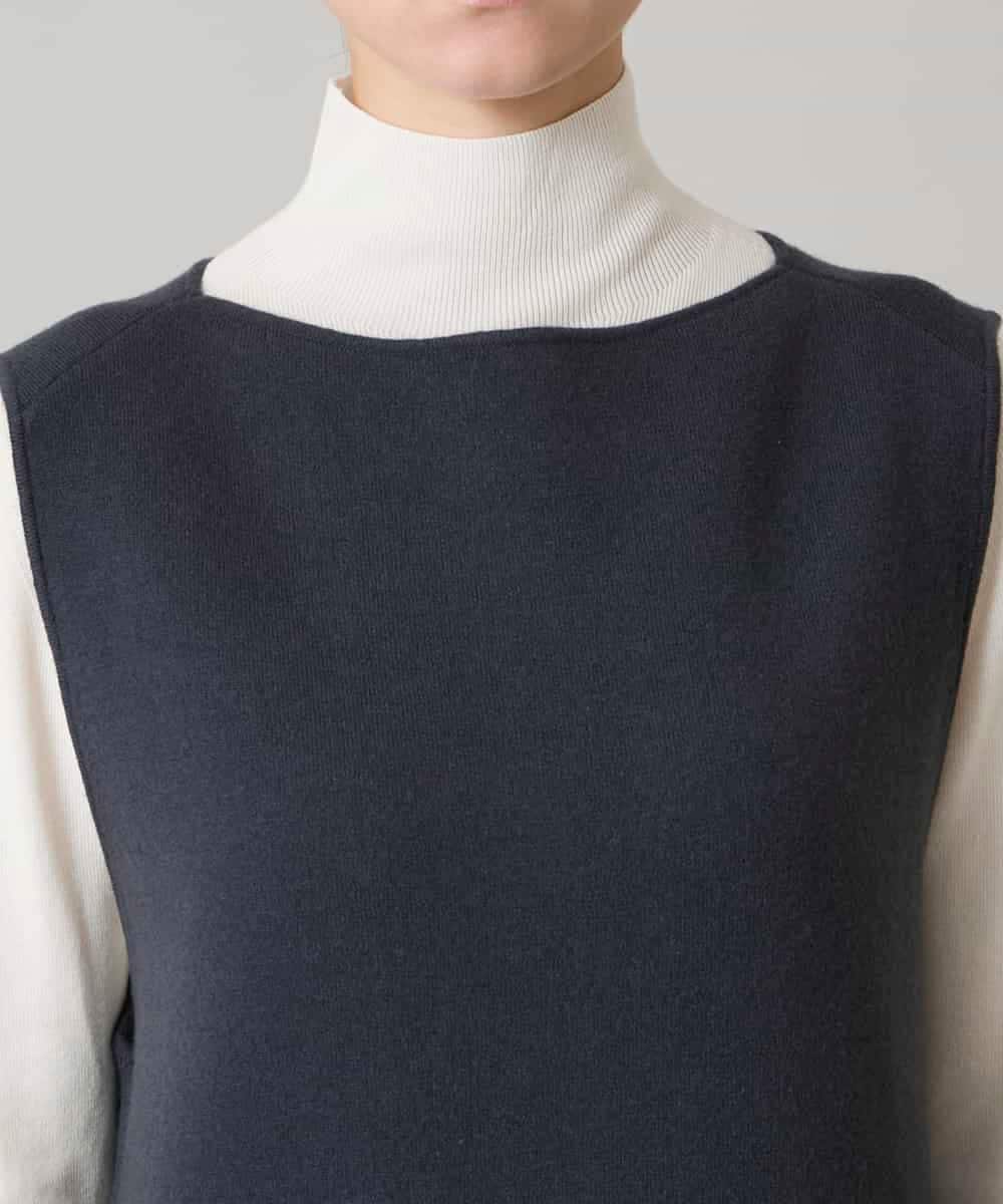 RHFAE16890 HIROKO KOSHINO(ヒロココシノ) スラッシュデザインニットワンピース グレー