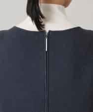 RHFAE16890 HIROKO KOSHINO(ヒロココシノ) スラッシュデザインニットワンピース グレー