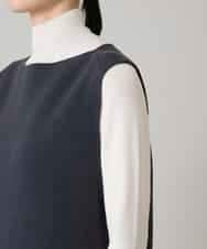 RHFAE16890 HIROKO KOSHINO(ヒロココシノ) スラッシュデザインニットワンピース グレー