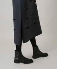 RHFAE16890 HIROKO KOSHINO(ヒロココシノ) スラッシュデザインニットワンピース グレー