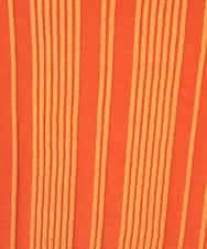 RHFAF11430 HIROKO KOSHINO(ヒロココシノ) 立体ストライプニットプルオーバー/日本製 オレンジ