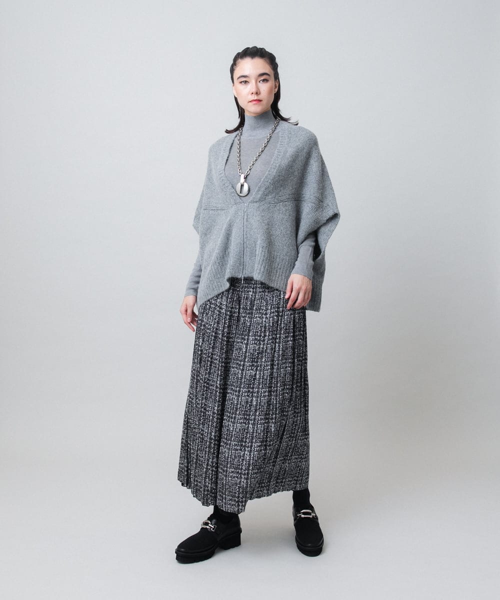 RHFAG02360 HIROKO KOSHINO(ヒロココシノ) テンセルウールハイネックニットプルオーバー グリーン