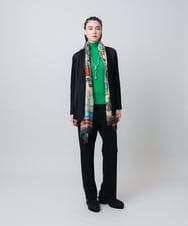 RHFAG02360 HIROKO KOSHINO(ヒロココシノ) テンセルウールハイネックニットプルオーバー グリーン